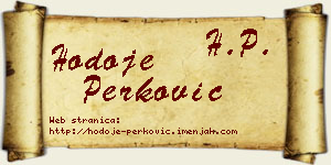 Hodoje Perković vizit kartica